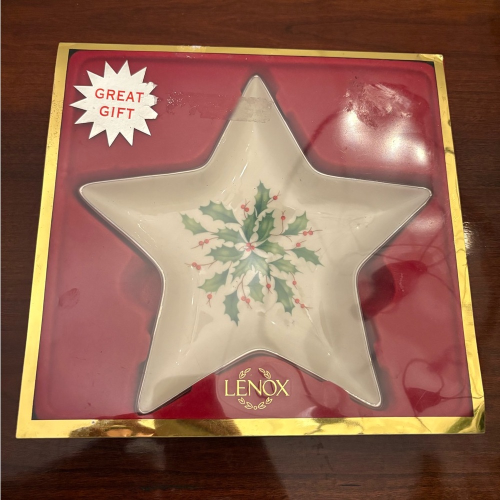 Lenox Holiday Platinum Star Candy Dish - Picture 4 of 4